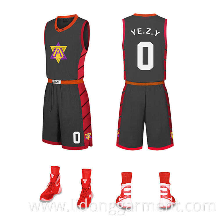 Custom team basketball uniform logo design Sports wholesale college basketball jersey